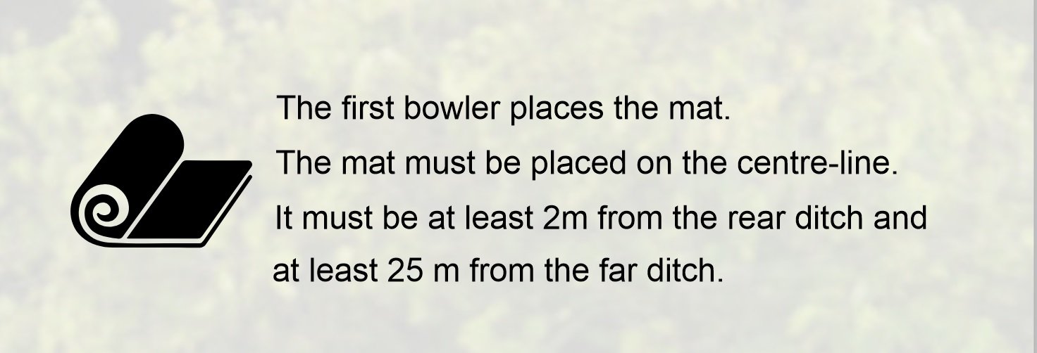 How to place the mat lawn bowls